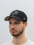 Бейсболка 47 BRAND арт. H-MVP22WBV San Jose Sharks NHL (черный / голубой)